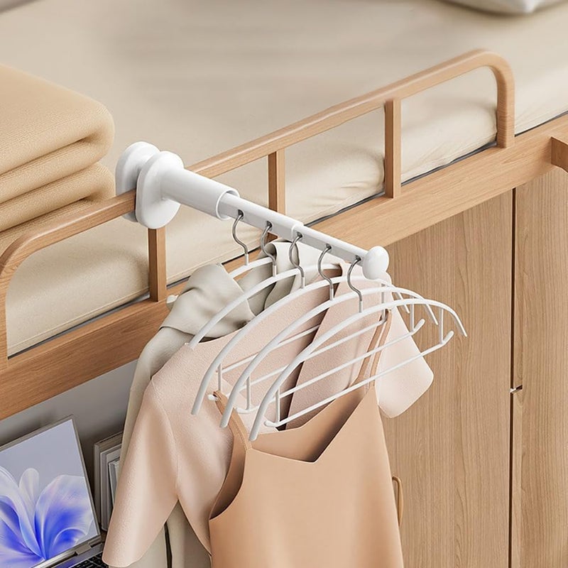 TASEVO Portable Travel Clothes Drying Rack - Clamping Design- Retractable Rob - Anti-Scratch Silicon Pad - Enhance Stability - Suitable for Door, Drawer, Luggage Handle - Image 1